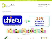 Tablet Screenshot of farmaciacentraldoporto.com